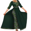 Ankara Print Women Fashion Robe Party Bazin Riche  Lady Dress Cape