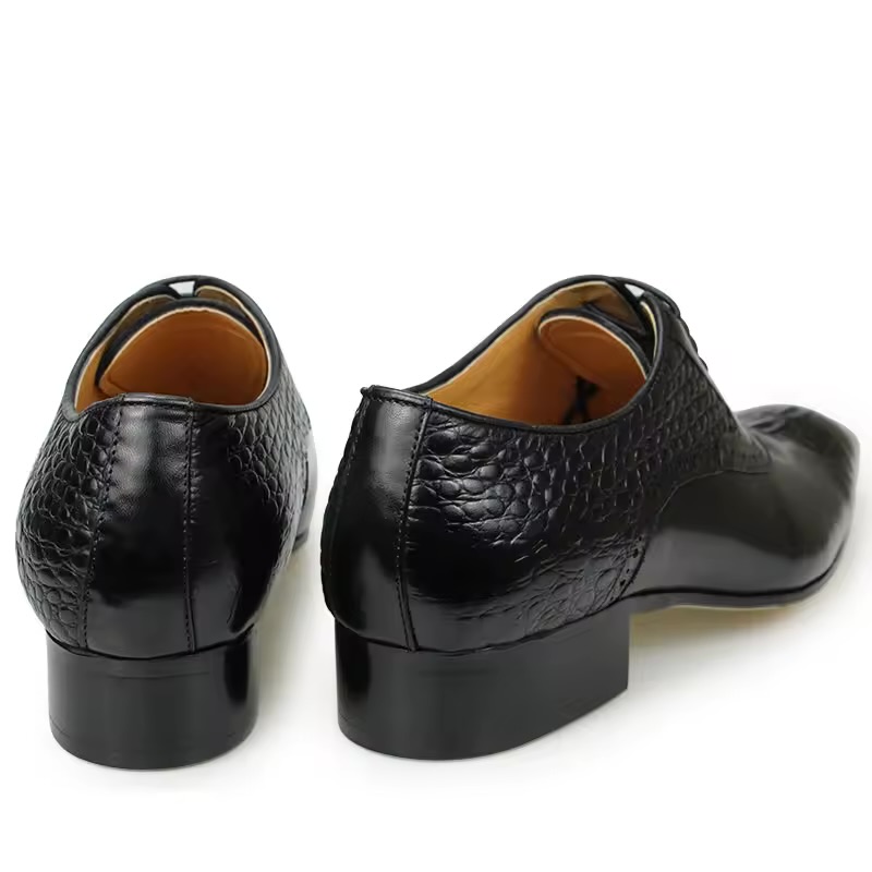 Oxford Lace Up Genuine Leather Dress Shoes - Image 5