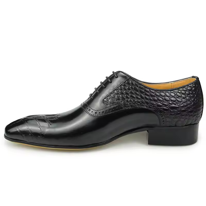 Oxford Lace Up Genuine Leather Dress Shoes - Image 6